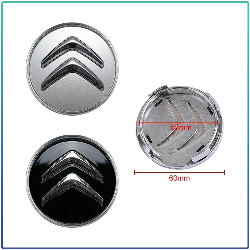 4Pcs 60MM Car Wheel Center Hub Cap Tire Rim Cover Decoration For Citroen C1 C2 C3 C4 C4L C5 C6 C8 DS3 DS4 DS5 DS6 LS Berlingo Picasso c elysee