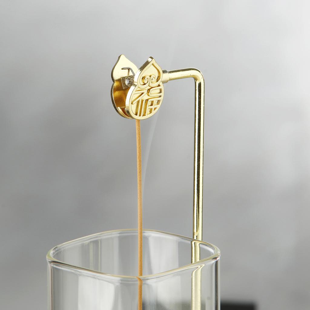 Square Glass Incense Holder Anti-Ash Flying Incense Stick Holder with Glass Ash Catcher Incense Burner for Yoga Home Decor