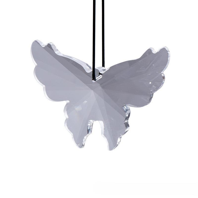 

Crystal Butterfly Prism Pendant Light Sun Catcher Rainbow Captor Christmas Tree Decoration Hanging Sunshade Lighting Decor