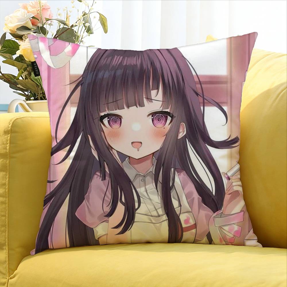 Video Game MMikan Tsumiki World Various Sizes Square Pillow Case For Car Home Bedchamber Decor