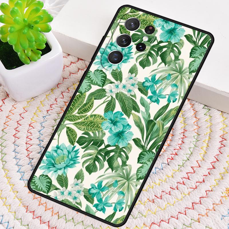 Tropical Flowers TPU Phone Case For Samsung Galaxy Note 10 Pro S26 S25 S24 S23 S22 Ultra Plus S21 FE S20 Shockproof Cover
