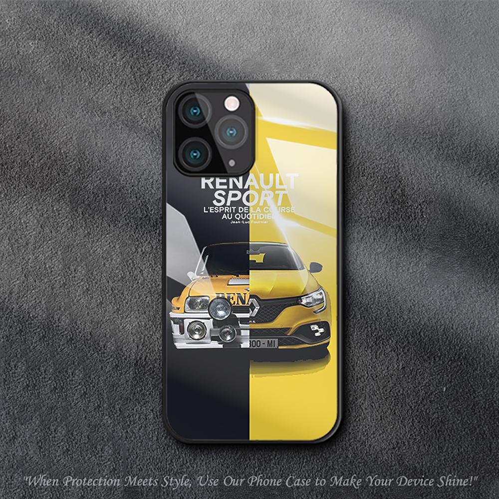Super Cars Renault Case For iPhone Samsung Galaxy Redmi Note S 17 16 15 14 13 20 24 25 54 Pro Max Ultra Fe Air Tempered Glass Cover