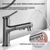 Gun grey/Black/White Pull-out Bathroom Basin Faucet Kitchen Wash Basin Hot and Cold Dual Control Faucet Single Hole Tapware