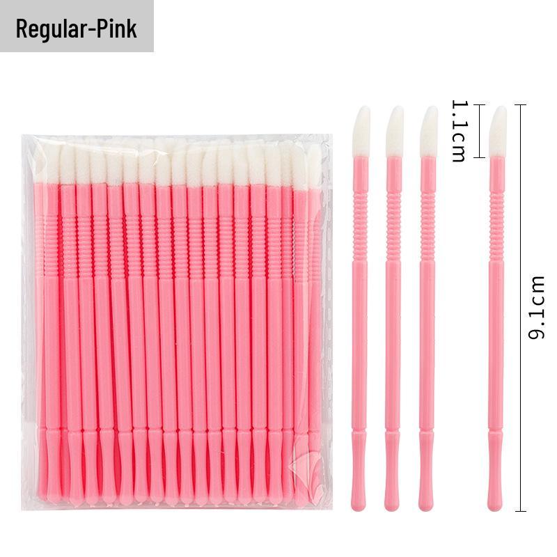 Compact Disposable Spiral Lip Brush - Portable Mini Cotton Swab for Lipstick & Gloss Application