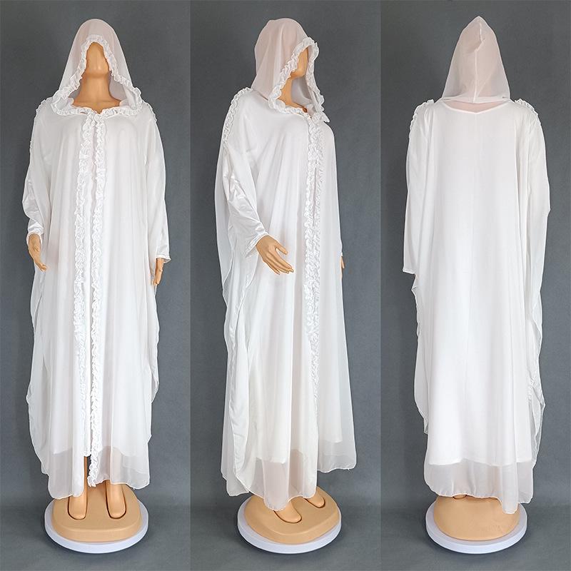 Dubai Hooded Dress: European & American Style, Turkish Cardigan, Loose Long Robe for Women