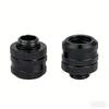 2PCS Quick Tightening G1/4 Compression Fitting OD 14MM Silver/Black Extender Connector Hard Tube Fitting Computer Water Cooling