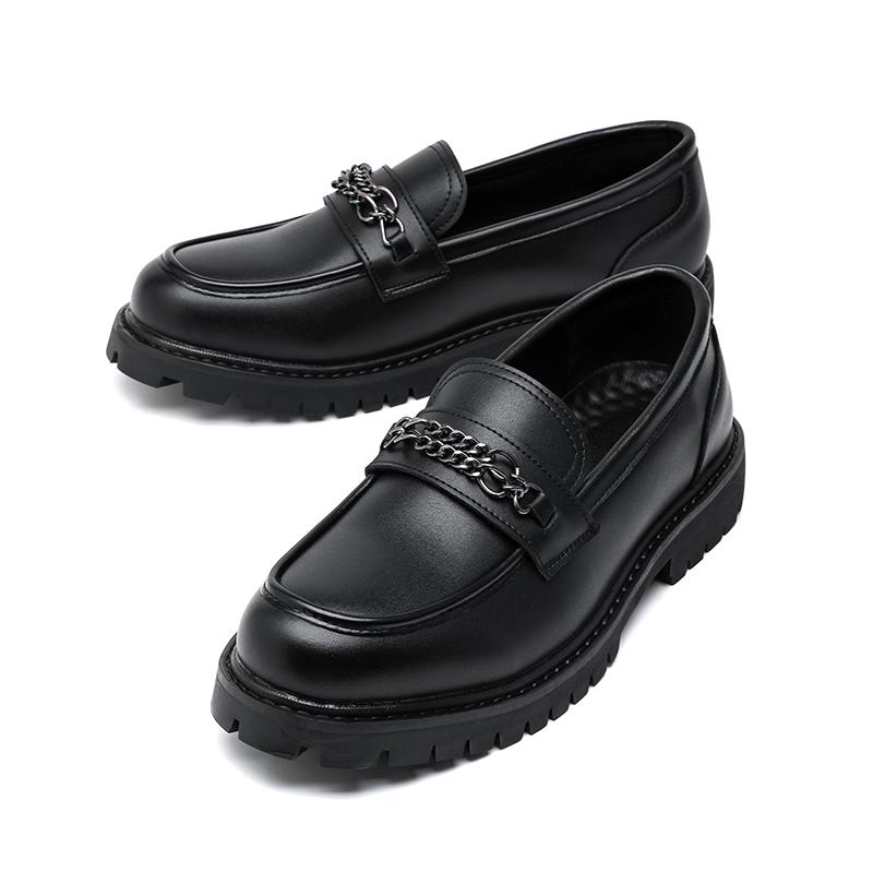 

Handmade Leather Loafers Comfortable Men s Shoes New Men Casual Shoes Quality Split Leather Flat Moccasins Men Business Shoes 45 чёрный