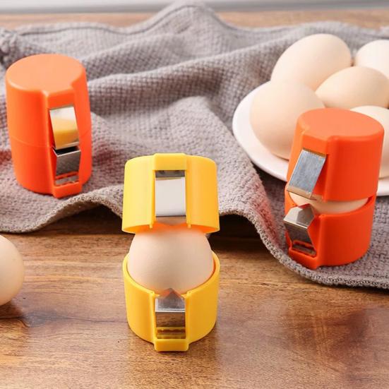 Abre cáscaras de huevo Cortador de cáscaras de huevo de mano para huevos frescos Herramienta Rompehuevos de Acero Inoxidable Pelador de Huevos Duros Gadgets de Cocina Multifuncionales