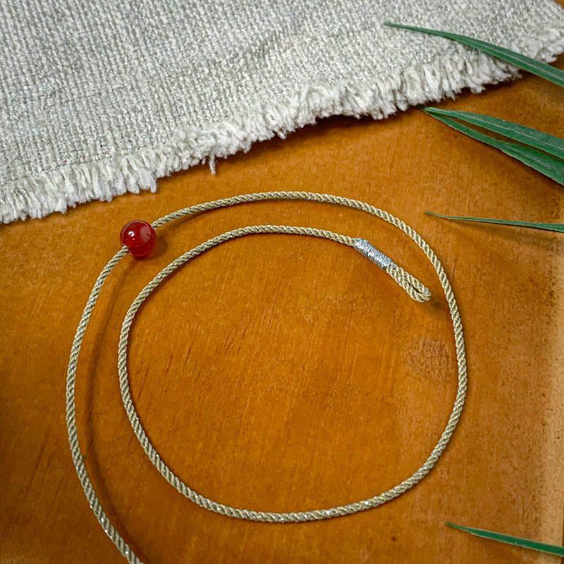 DIY Extremely Fine 1mm String Lucky Beads Anklet Carrying Strap