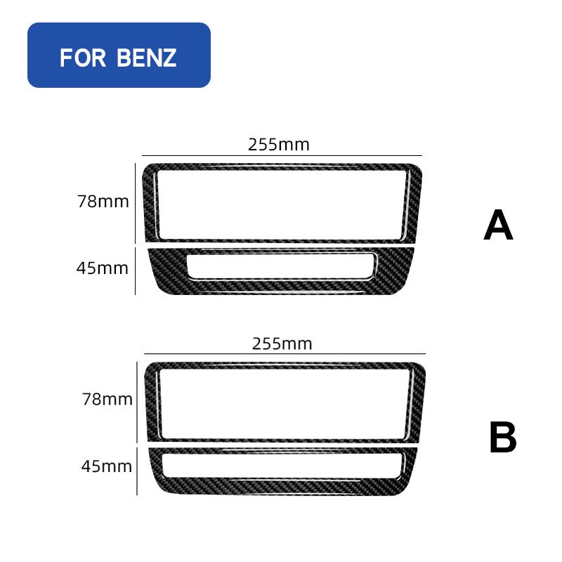 Real Carbon Fiber For Mercedes Benz CLA 2014-2018 Car Console CD Panel Frame Decoration Sticker Car Interior Accessories