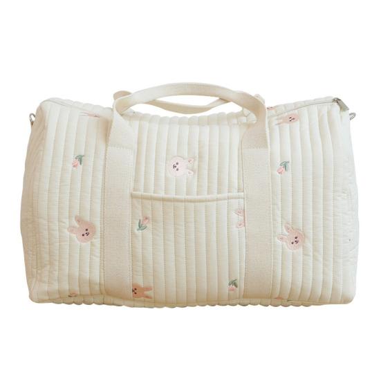 

Стьобана вишита сумка через плече Дитяча сумка для підгузків Мила дорожня сумка з відстібним регульованим ременем для прогулянок, покупок, пікніків