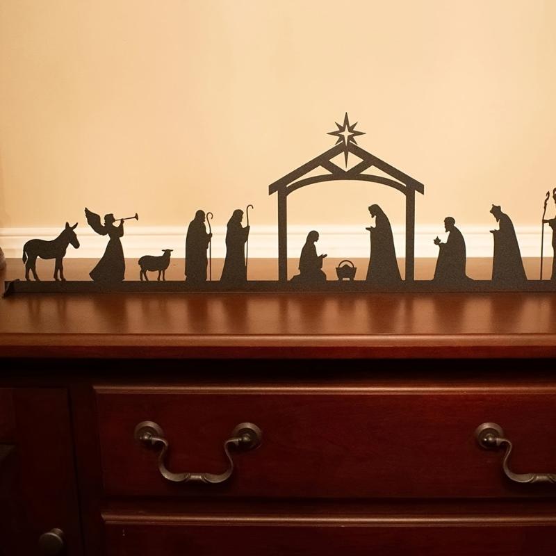 Metal Scene Christmas Decoration Resistant Outdoor Holiday Ornament For Church Home