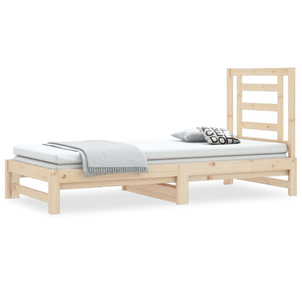 Vidaxl Extendable Bed, 2X(90X190) Cm, Light Pine Wood