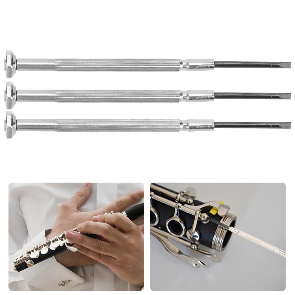3ks saxofonový šroubovák kovový mini pro klarinetovou flétnu Piccolo hudební nástroje příslušenstvíM01429
