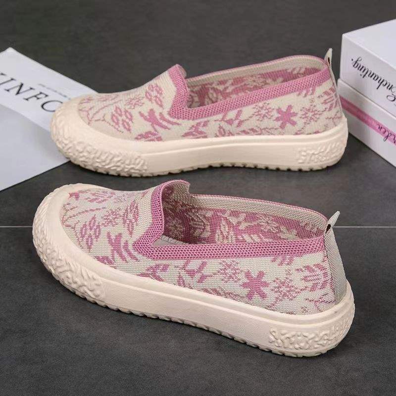 

Обувь женская 2025 лето тонкая Сяосянфэн туфли рыбака один педаль повседневная обувь для мамы дышащая на толстой подошве парусиновая обувь 40