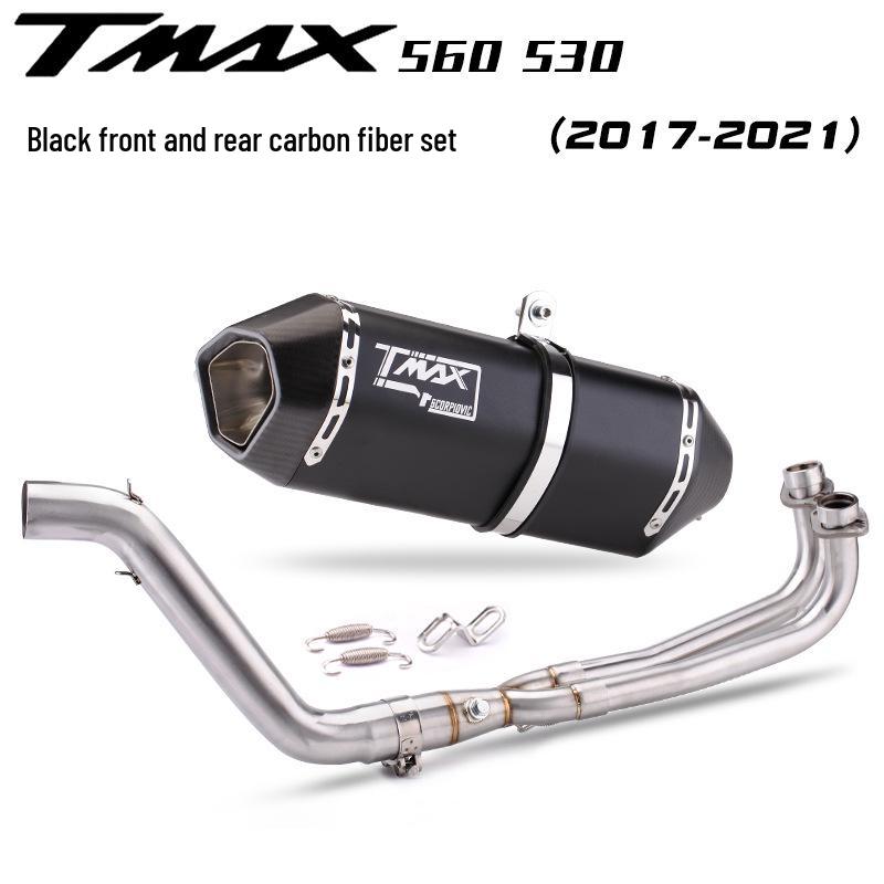 Applicable TMAX-530/560 Stainless Steel Exhaust with Carbon Head & Tail Sections