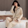 Pajamas Ladies Autumn And Winter Cotton Long Sleeve Sandwich Air Cotton Thickened Ladies Loungewear Set