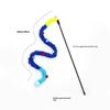 Cat Toy Feather Cat Teaser Wand Cat Interactive Toys Funny Caterpillar Colorful Rod Christmas Hairball Teaser Wand Pet Supplies