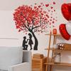 Valentines Day Love Tree Couple Wall Stickers Self Adhesive Removable Romantic Bedroom Home Room Decoration Stickers for Wedding