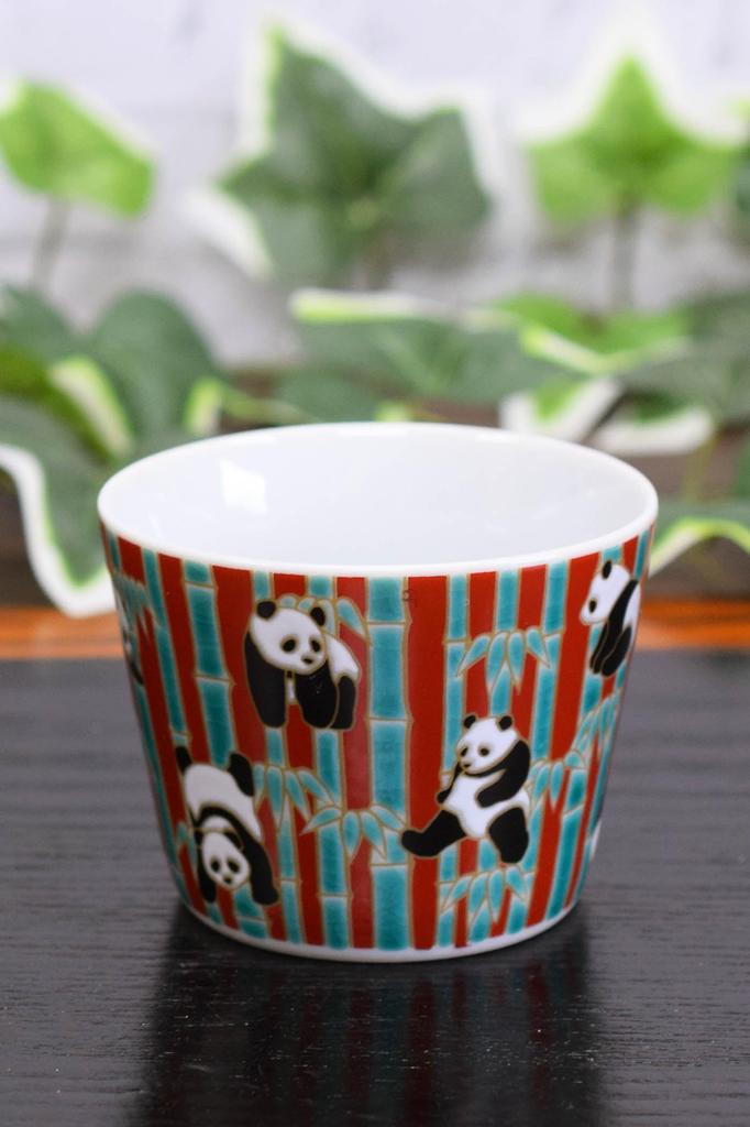 Waza No Kura Soba Choko, Stylish Kutani Ware Soba Choko with Panda Design, High-Quality Japanese Tableware, Made In Japan, Perfect As a Birthday Gift,