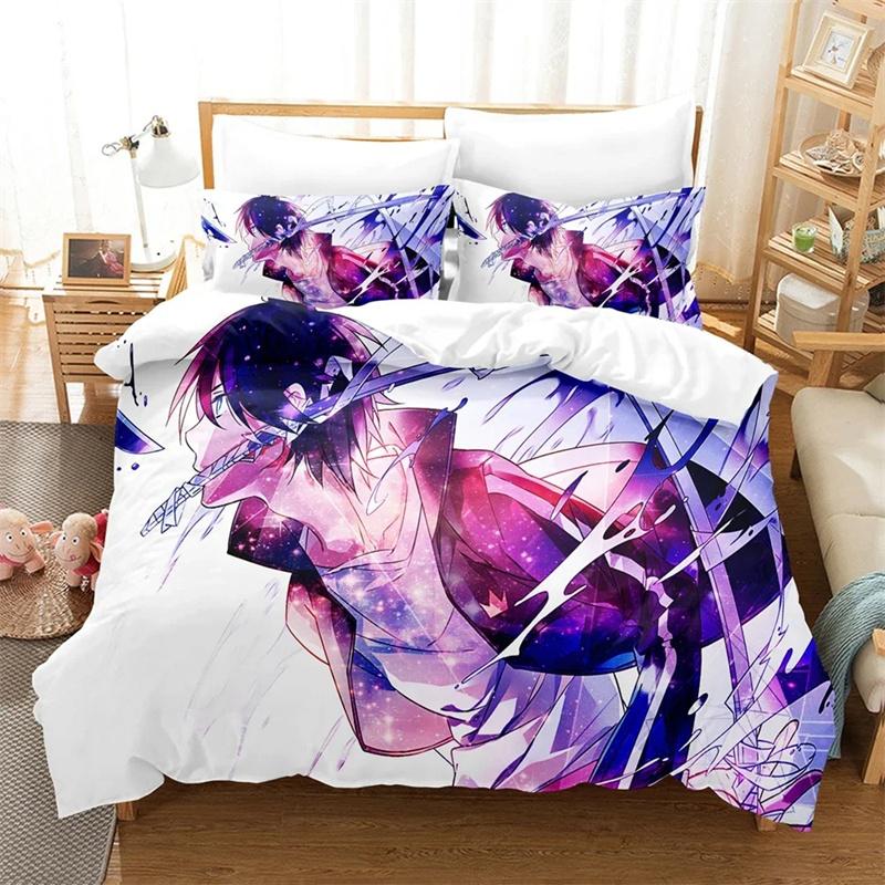 3D Printed Noragami Yato Bedding Set,Duvet Cover Comforter Bed Set Quilt Cover Pillowcase,King Queen Twin Size Boys Girls Adults