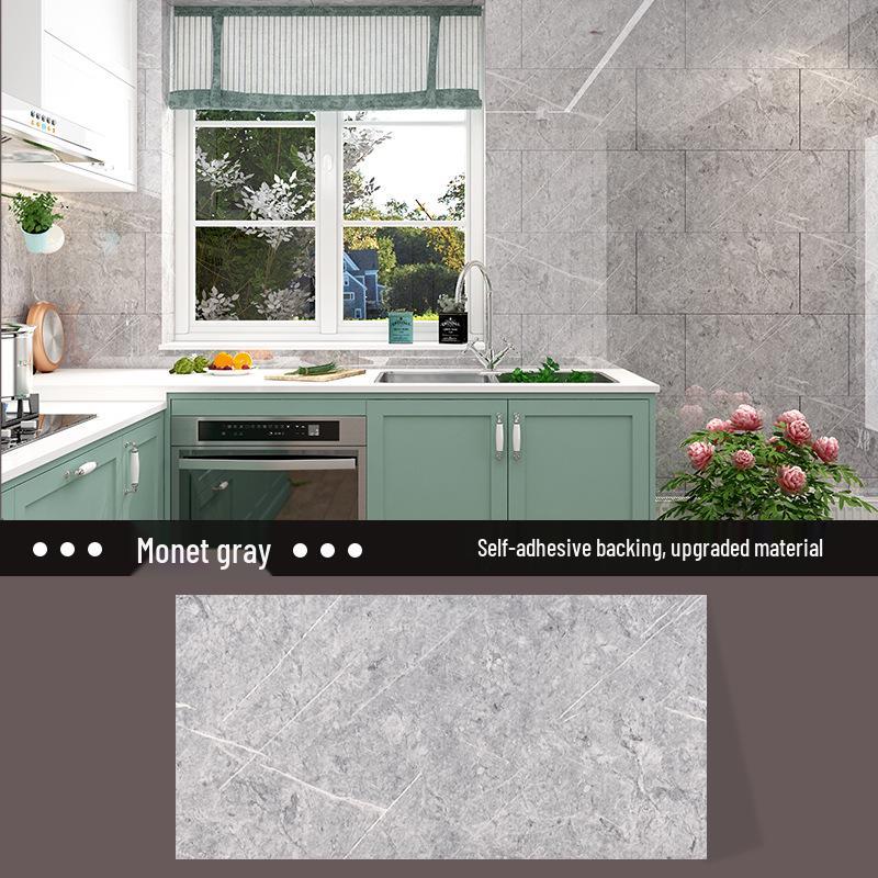 Wasserdichte Badezimmerwandpaneele – Fliesenimitat-Aufkleber & Marmor-Holzmaserungsdekor