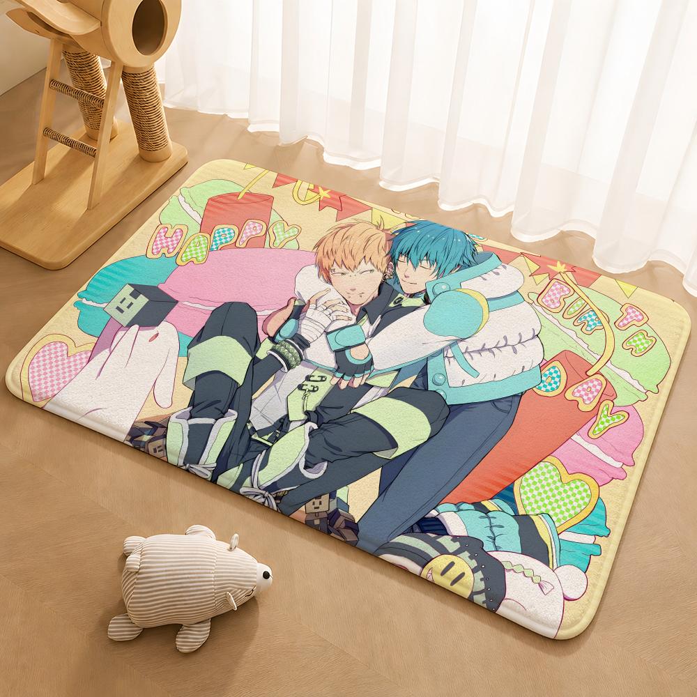 Anime Hot D-DRAMAtical MurderS Floor Mat Floor Mat Soft Flannel Non-Slip Door Rug for Living Room