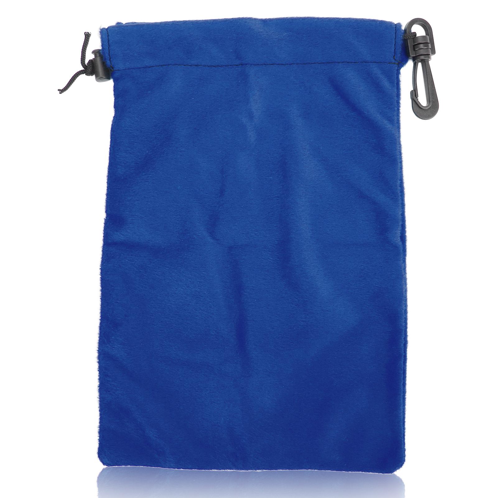 Drawstring Storage Bag Double Drawstring Closure Dustproof Portable Bag for Outdoor Camping Mountaineering Travel синий