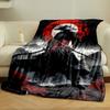 Samurai Red Moon Rain bedroom Blanket for Livingroom Couch lunch break Soft throw for Friend's festival Gift