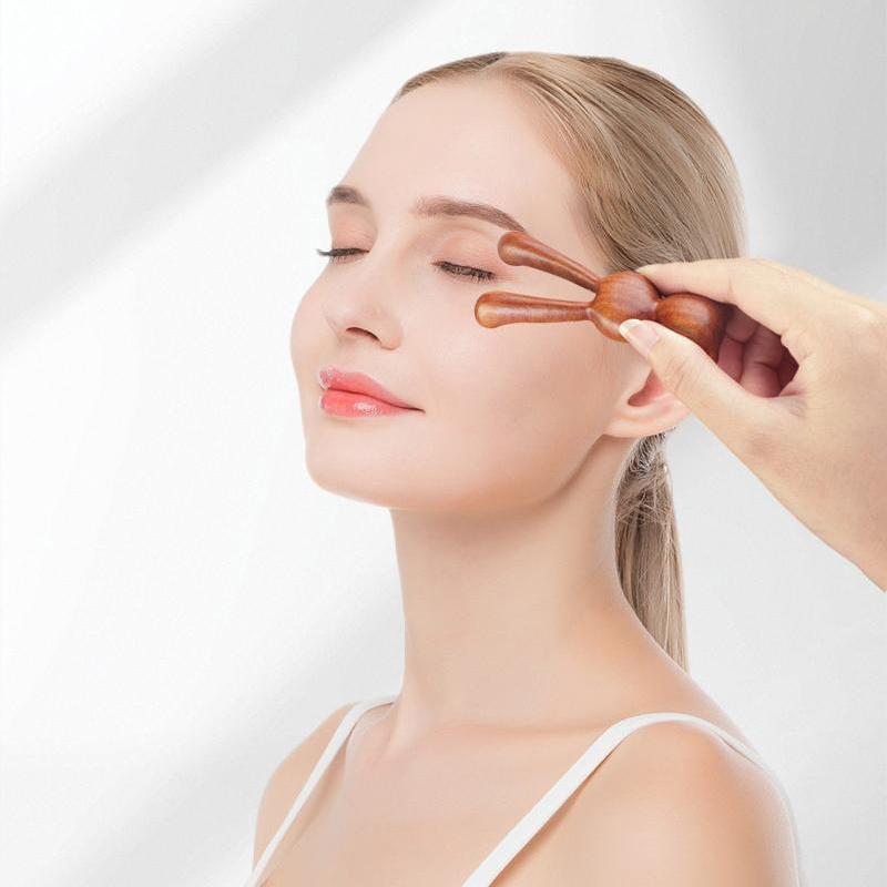 Sandalwood Rabbit Nose Scraping Massage Comb Clearing Meridians Collaterals According To Eye Acupoints Promote Blood Circulation