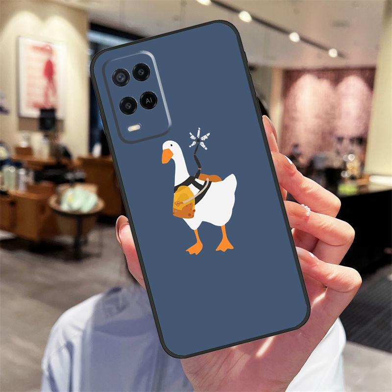 Cartoon Niedrige Gans Spiele Hülle Für Oppo A78 A98 A79 A18 A38 A58 A40 A60 A80 A16 A76 A96 A15 A74 A94 A54 A17 A77 Abdeckung