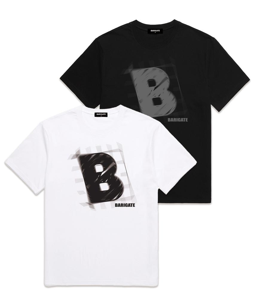 Baligeiteu B# Übergroßes Kurzarm-T-Shirt (Bs025) Schwarz