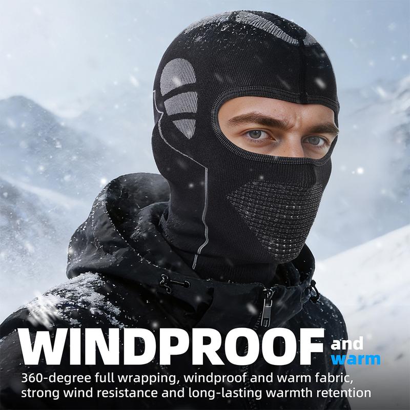 Winter Warme Sturmhaube Motorrad Vollgesichtsmaske Atmungsaktiv Ski Winddicht Helm-Innenfutter Sport Kapuzenmütze Radfahren Reiten Ski Kopfbedeckung