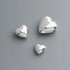 S925 Sterling Silver Heart Spacer Beads for DIY Bracelets & Necklaces