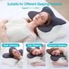 Adjustable Cervical Pillow, Contour Memory Foam Neck Pillow with Cooling Case for Side Back Stomach Sleepers, Ergonomic Support