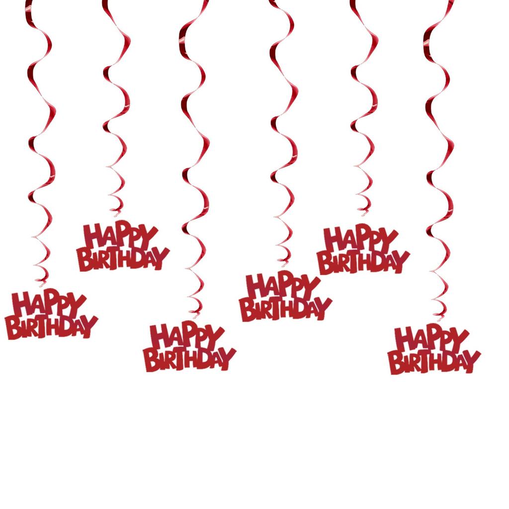 Pack of 6 Durable Reusable Spiral Hanging Decors Beautiful Spirals Hanging Decoration For Birthday And Party Settings