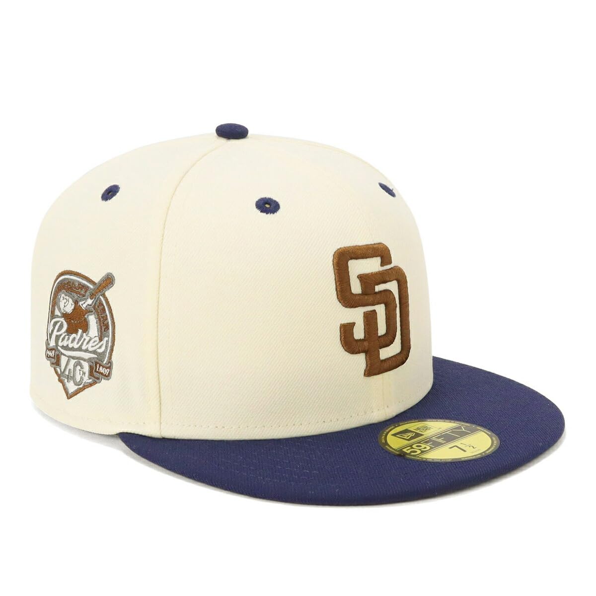 

New Era newera cap 59FIFTY 70923190 NER36C0978 MLB San Diego Padres SD ChromeLight Navy White SIDE PATCH 2-Tone UNDER VISOR SNEAKERS ONSPOTZ