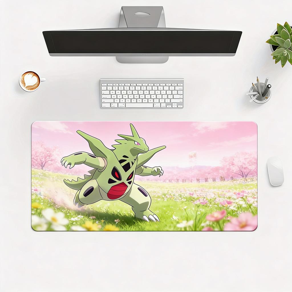 Pokemon Mega Tyranitar Crystal Power Scene Extended Gaming Mouse Pad Large Desk Mat