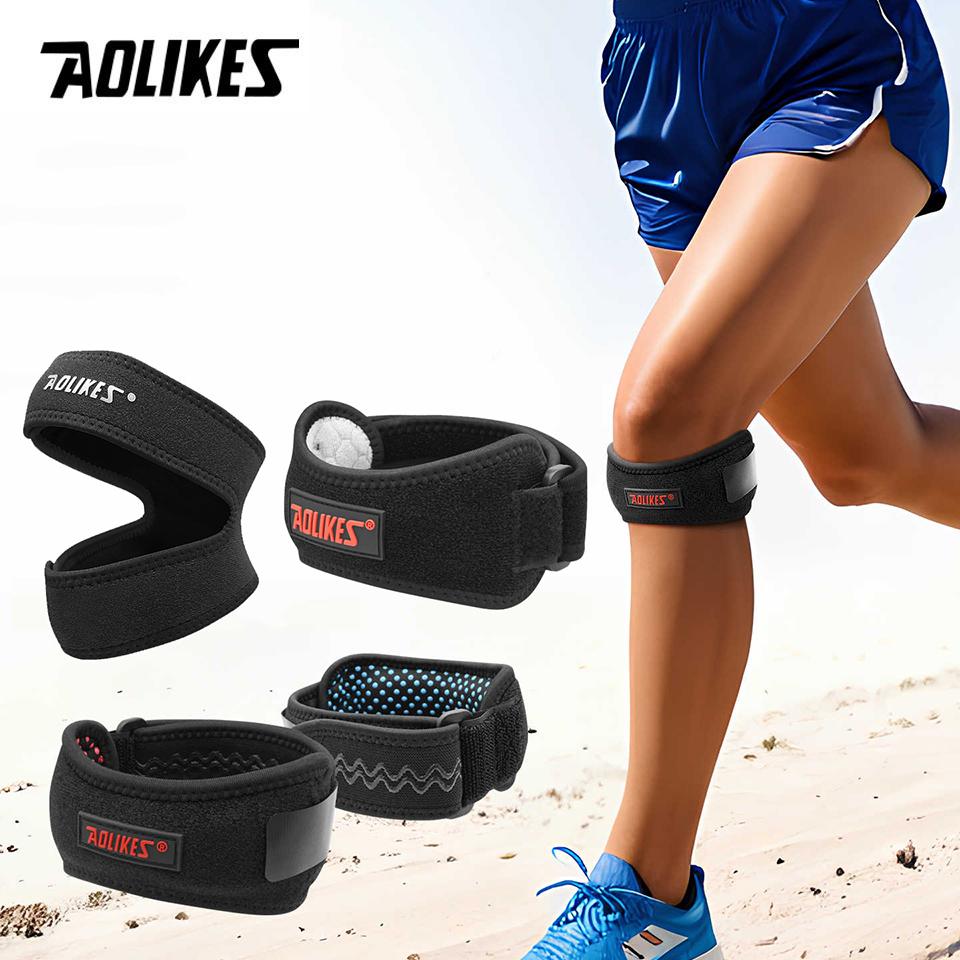AOLIKES 1PCS Patella Kneecap Band Adjustable Silica Gel Knee Tendon Strap Protector Knee Pad Running Sports Cycling Knee Support
