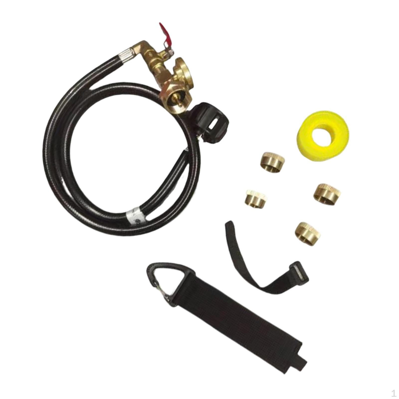 

Шланг-адаптер для пропану з манометром, перехідник для балона, міцний газовий балон для RV,