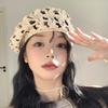 Cotton Lace Hollow Flower Hat Breathable Spring Crochet Knitted Cap Hollowed Out Beret Hat  Girls