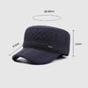 Velvet Thick Rhombus Baseball Cap Middle-Aged Men's Autumn Winter Warm Ear Protection Flat Cap Outdoor Cap