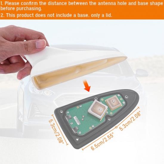 For Hyundai Sonata 2015-19 Elantra 2011-2016 White Shark Fin Antenna Cover AM/FM