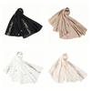 Mesh Thin Long Scarf Solid Color Muslim Headscarf Clothing Accessories Floral Headscarf  Women