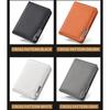 New PU Leather Retro Men's Wallet Two-Fold Orange Black Grey White Multiple Pockets Ultra Thin Coin Purse Men Women