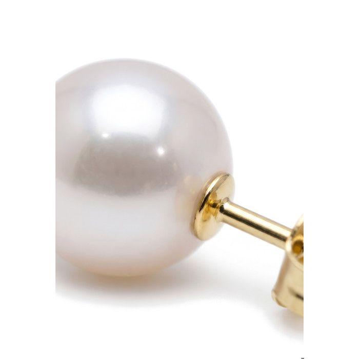 Boucles d'oreilles - PEARLS & COLORS - Pearls & Colors - Perle d'Akoya 7.5-8 mm ronde - Or jaune 18K - Qualité AA+