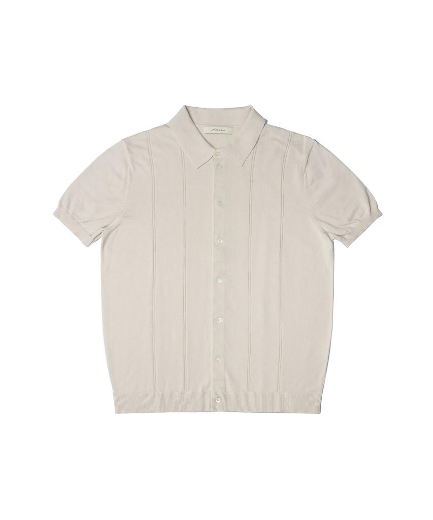 Halbkreis Layout T20041 Short-Sleeved Cardigan_Light Beige