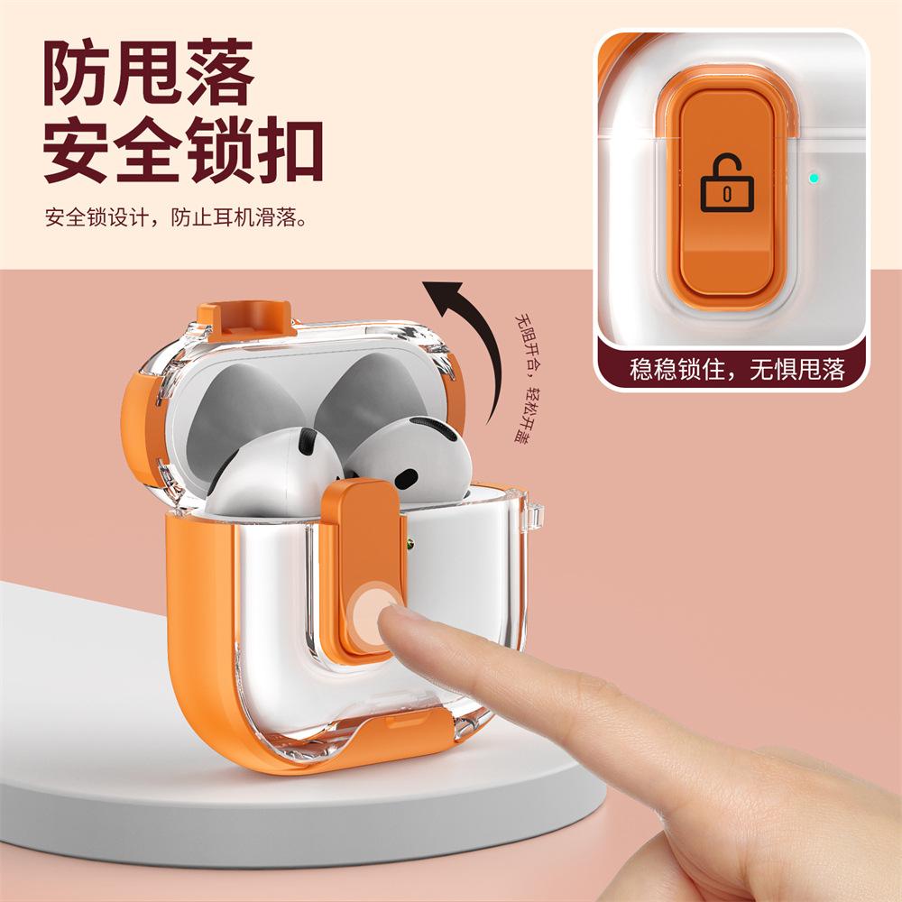 Transparent lock bracket for AirPods pro1 generation protective cover 1 generation pro1 generation apple bluetooth headset case