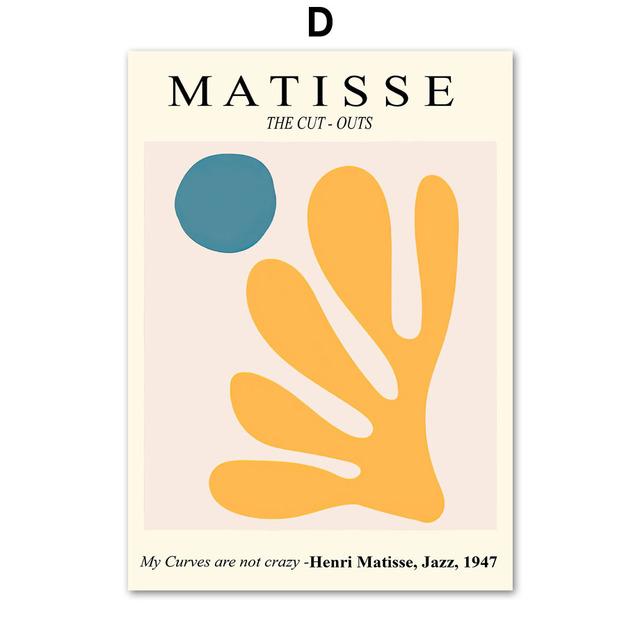 Matisse Colorful Coral Shapes Wall Art Canvas Painting Nordic Posters And Prints Abstract Wall Pictures For Living Room Decor