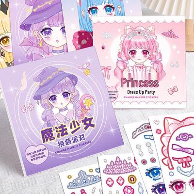 Beautiful Princess Dress-Up Stickers Book for Girls - DIY Fashion & Makeup